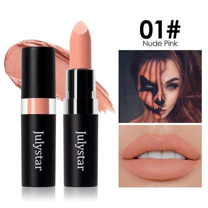 12 Colors Waterproof Blue Matte Lipstick Makeup Green Black Lipstick Long-lasting Purple Lip Stick Halloween Cosmetics for Women