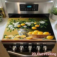 2D Flat Stove Cover Mat - Classic Tree Design with Intricate Branches & Leaves, Durable Rubber Table Protector for...