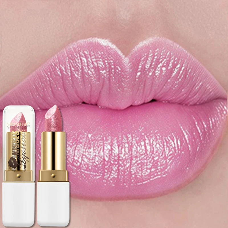 Pearlescent Purple Glitter Velvet Lipstick Waterproof Lasting Fine Shimmer Nourishing Diamond Lipstick Women Makeup...