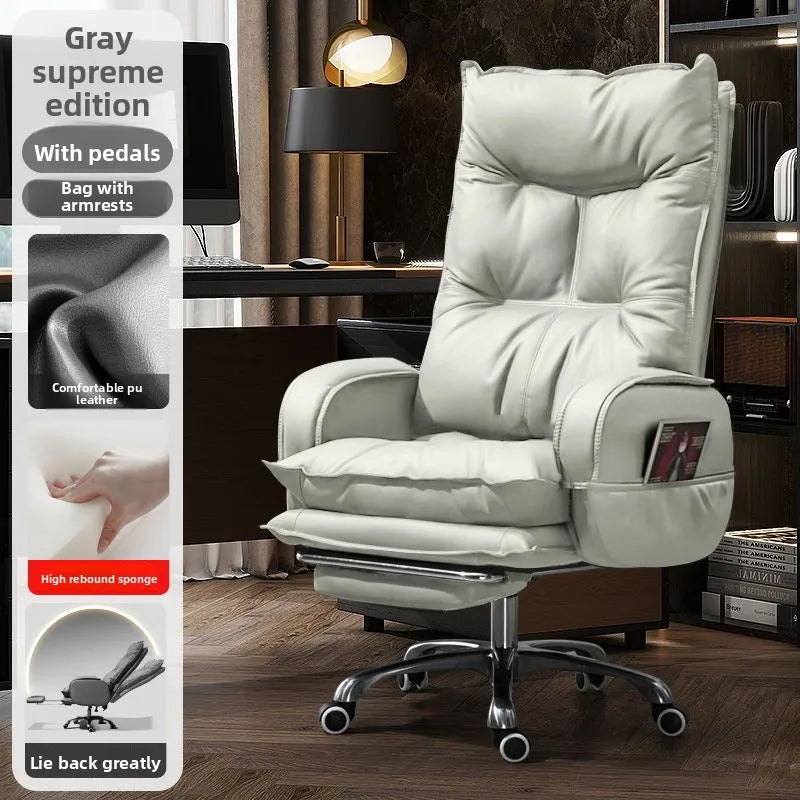 comfortable sedentary Boss chair office business ergonomic Computer chair on wheels Relax bureaustoel ergonomisch...
