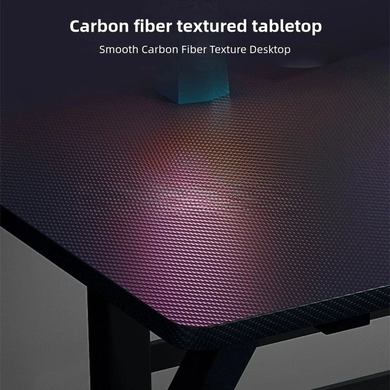 Premium Carbon Fiber Ergonomic Gaming Desk Sturdy K-type steel Feet Home Room Desk Gamer Table High Quality Stable Office Table