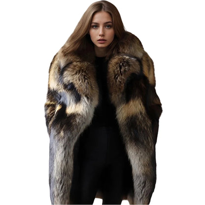 Real Raccoon Fur Coat With English Collar Natural Full Skin Coats Winter Jacket With Fur Best Selling Women's Leather Jackets