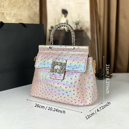 New light luxury high-end handbag, laser light trendy commuting and shopping women's crossbody bag | Kimlud Luxury Bag