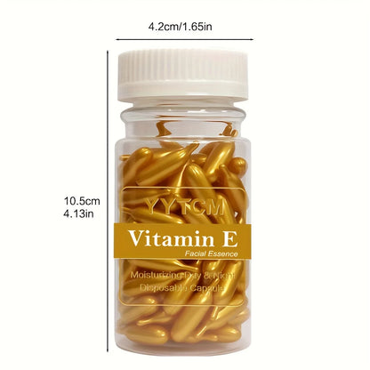 Vitamin E Serum Capsules, Single-Use Essence Capsules, Hydrating and Moisturizing Facial Skin, 90 Capsules/Bottle - 1 Bottle