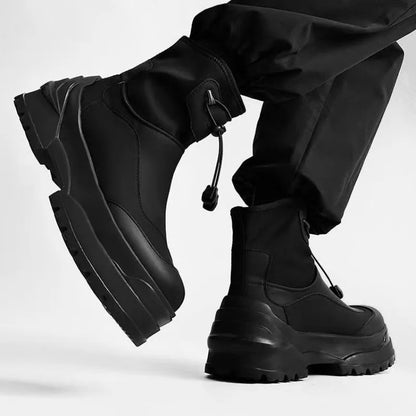 High Quality Couples Platform Ankle Boots Outdoor Non-slip Wear-resistant Safety Shoes for Men Comfort Thick Soled Mens Sneakers