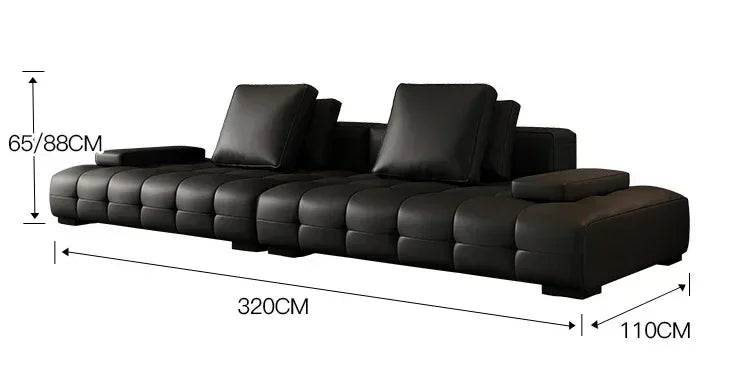 European Longer Sofa Luxury Leather Desig Lounge Living Room Sofa Modern Recliner Puffs Muebles Para El Hogar Couch Furniture