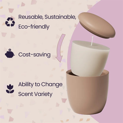 Boowan Nicole Candle Jar Silicone Mold and 7oz Candle Refill Mold Reusable Concrete Cement Candle Vessel Mould Home Decor