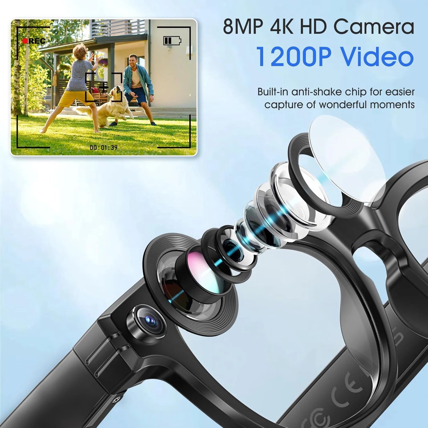 New 800W Camera AI Glasses Men Color-Changing Smart Translation Glasses Photo Video Recording Waterproof Call Smart Sunglasses - Kimlud
