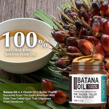 100% Batana Oil from Honduras - Get Fuller, Thicker, Healthier Hair - Great Men Conditioner Haircare Silky - Hair Nutrition oil - Kimlud