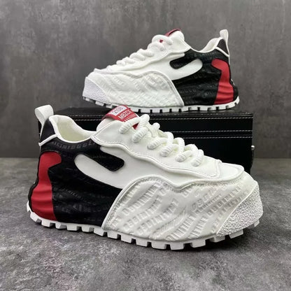 Fashion Men Shoes Casual Faux Leather Sneakers Brand Tenis Male Wedged Shoes Spring Summer Breathable Trainers Man Gym Run Shoes