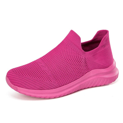 Men Shoes Sneakers Breathable Mesh Slip on Running Shoes Outdoor Non-Slip Couple Jogging Training Hiking Sports Shoes