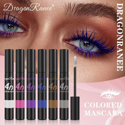 Colored Mascara Makeup 4D Silky Natural Long Eyelashes Mascara Waterproof Long-lasting Extension Thick Lasting Curling Mascara