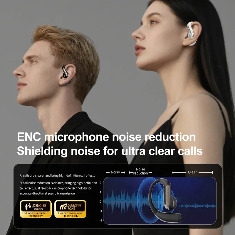 Smart AI Translation Headset True Wireless Sports Long-lasting Bluetooth Headset Stereo Sound Semi-in-ear Air Conduction...