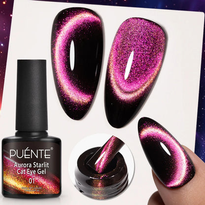 7.5ML Sparkling Reflective Glitter Gel Nail Polish Pink Purple Red Blue Colors Dark Flashing Nail Gel Soak Off UV Nail Varnish