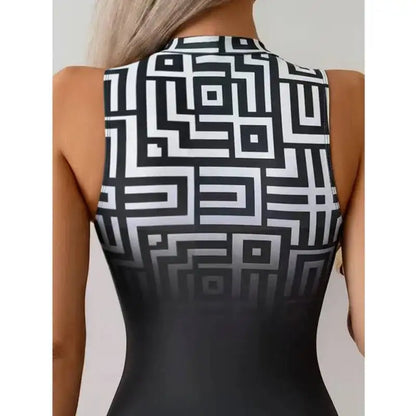 Summer Print Sexy One-Piece Swimsuits Closed Women Swimwear Push Up Swimming Wear Body Bathing Suits Beachwear Pool...
