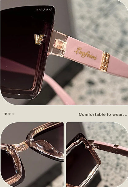 New Cool Rimeless Polarized Sunglasses Women Oversized Square Sun Glasses Ladies UV400 Classic Goggle Oculos De Sol...