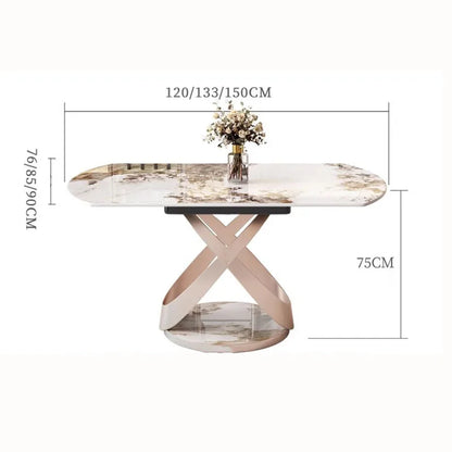 Nordic Extension Dining Table Oval Living Organiser Chair Dining Table Modern 6 Seater Muebles Para El Hogar Kitchen...