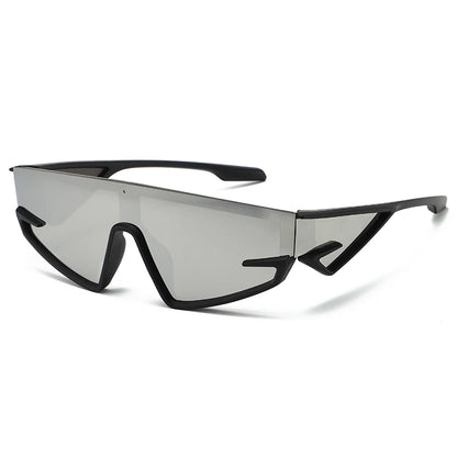 European And American Hip-Hop Retro Futuristic Tech-Savvy Cool Sunglasses Large Punk Sporty Style Y2K Sunglasses 137 |...