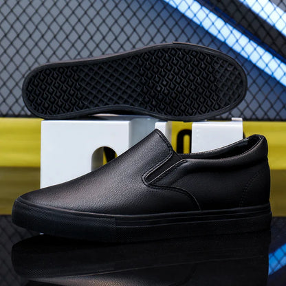 Men's Waterproof Faux Leather Slip-On Loafers New couple Summer Autumn Sports Shoes White Moccasins Male Sneakers