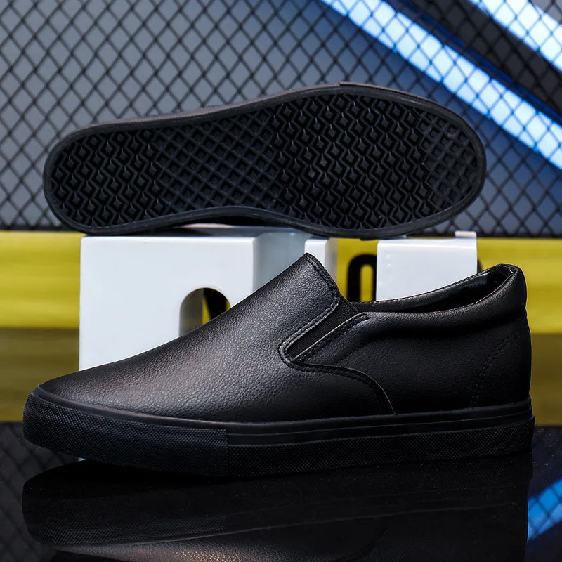 Men's Waterproof Faux Leather Slip-On Loafers New couple Summer Autumn Sports Shoes White Moccasins Male Sneakers