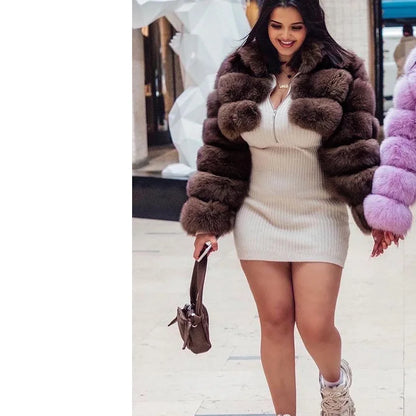MAOMAOKONG 2025 Trend New Real Fur Coat Natural Fox Fur Women's Winter Coats Short Jackets Female Clothing Vests Fashion