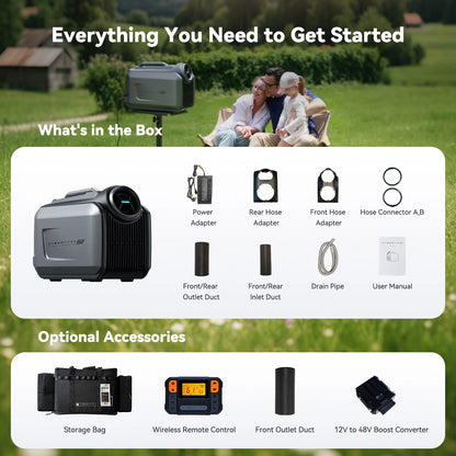 Cybertake S2 Pro Portable Outdoor Air Conditioner Cooling and Heating Power, Intelligent Noise ≤ 55 Db | Kimlud Outdoor...
