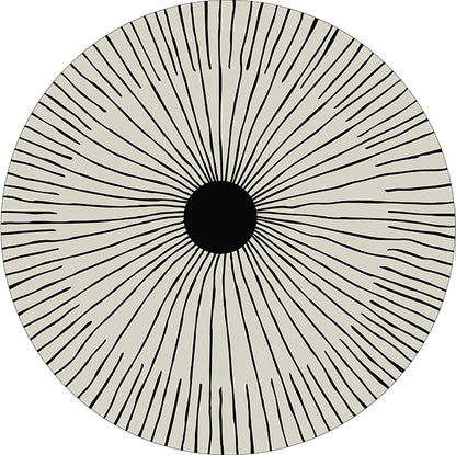 Home Thicken Non-slip Mat Modern Minimalist Carpets for Living Room Fluffy Soft Bedroom Decor Stripe Carpet Large Area Round Rug - Kimlud