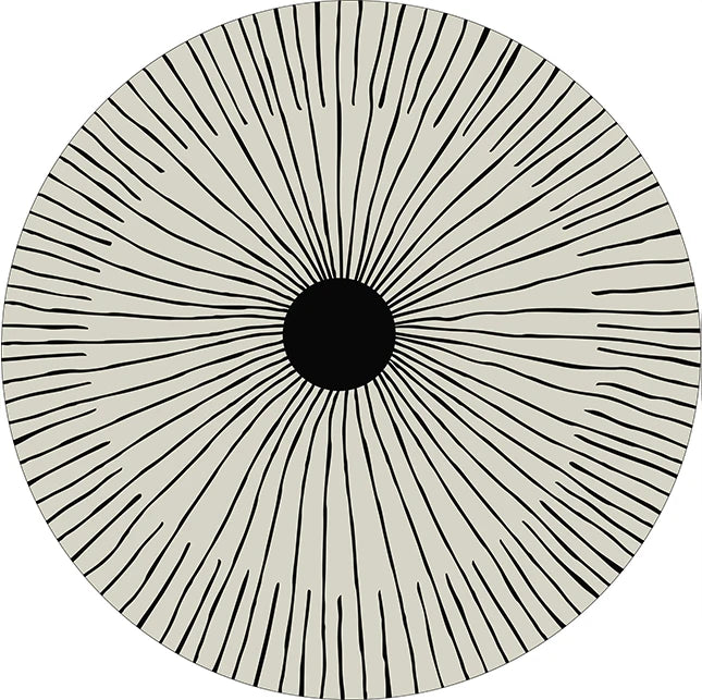 Home Thicken Non-slip Mat Modern Minimalist Carpets for Living Room Fluffy Soft Bedroom Decor Stripe Carpet Large Area Round Rug - Kimlud
