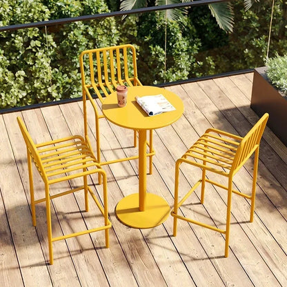 Iron Modern High Chairs Lounge Outdoor Garden Patio Reception Unique Relaxing Bar Stools Fashion Taburetes De Bar Bar...