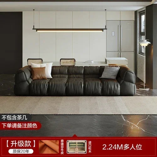 Puff Leather Sofa Bedrooms Comfortable Reclining Luxury Designer Lazy Sofa Modern Minimalist Sofy Do Salonu Home...