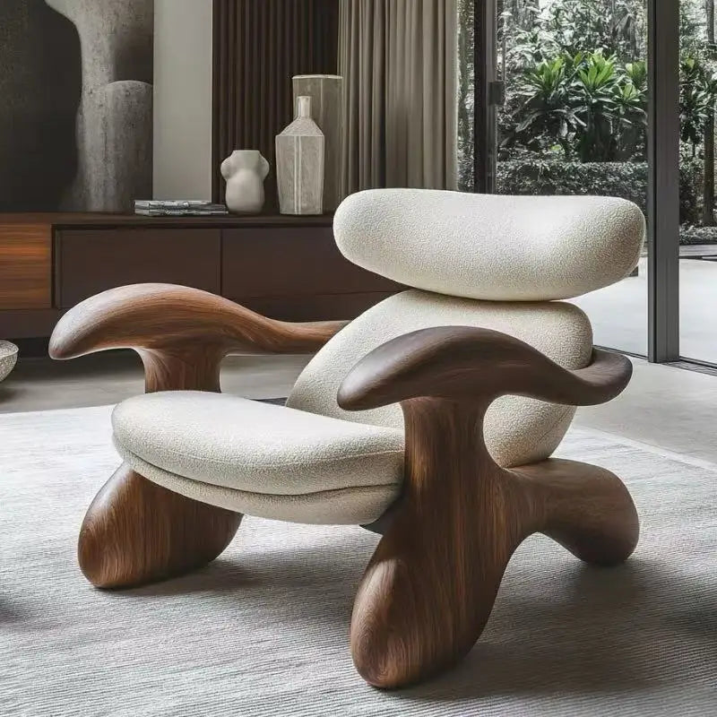 Beige Design Living Room Chairs Trending Italian Wooden Occasional Chairs Living Room Arm Ergonomic Fauteuils De Salon Furniture - Kimlud