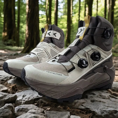 2026 New Trend Men Hiking Sneakers Comfortable Trekking Shoes Men Quick Lacing Climbing Shoes For Men High Top Man Shoe Mountain