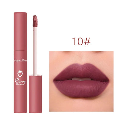 12 Colors Liquid Lipstick Nude Matte Sexy Waterproof Long Lasting Lip Gloss Moisturizing Velvet Non-stick Cup Lip Glaze Makeup