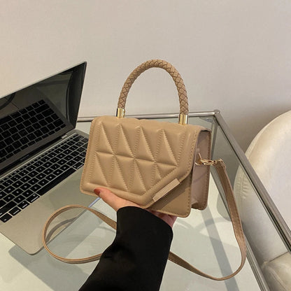 2024 New Fashion Shoulder Bag Plaid PU Leather Ladies Handbags Designer Crossbody Bags For Women - Kimlud