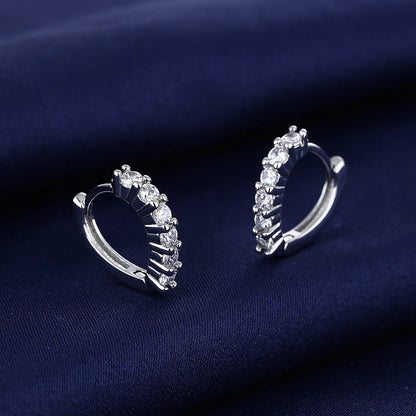 Wholesale Sweet Sapphire Earrings Jewelry Oval Shape Zircon Gemstone Stud Earrings Accessories Women Wedding Engagement...