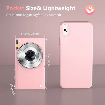 4K Digital Camera Autofocus Vlogging Camera HD 48MP with 2.8" Large Screen Camcorder Camera for Photography for Kid Adult - Kimlud
