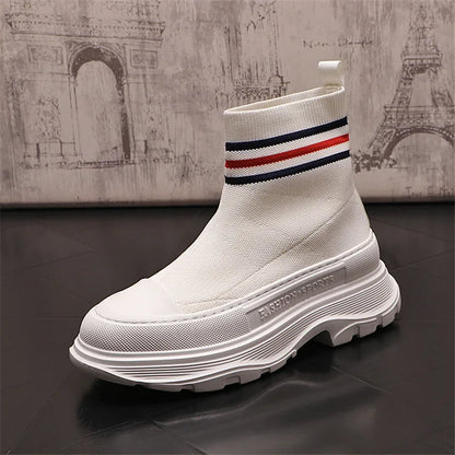 Luxury Design Wedding Dress Business Boots Fashion Men Mesh Casual Shoes Lightweight Vulcanize Round Toe Driving Walking Loafers