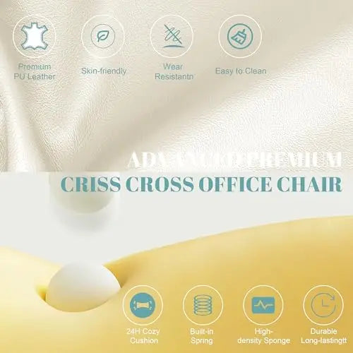 Flip Armrests Criss Cross Office Chair, Reclining Office Chair with Foot Rest, Adjustable Headrest, Massage Waist |...