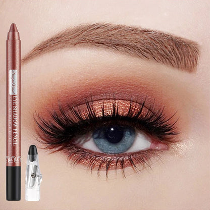 Metallic Blue Pearlescent Eyeshadow Pencil Stick Lasting Waterproof Smoky Glitter Grey White Purple Eye Shadow...