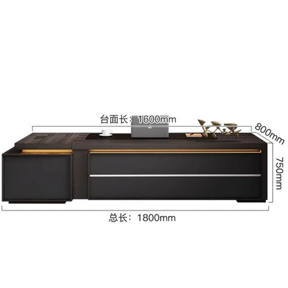 Designer Chinese Boss Table Simple Modern Chinese Reception Drawers Desks Cabinet Conference Unusual Bureau Meuble Furniture - Kimlud