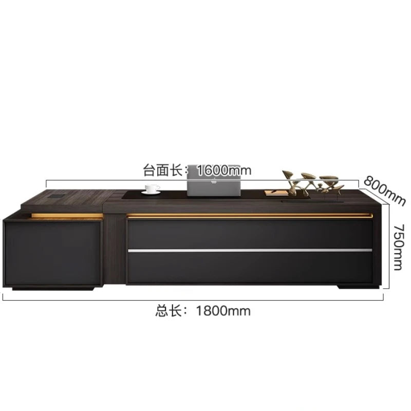Designer Chinese Boss Table Simple Modern Chinese Reception Drawers Desks Cabinet Conference Unusual Bureau Meuble Furniture - Kimlud