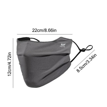 Breathable Ice Silk Face Cover UV Face Shield Washable Reusable Sun Protection Face Mask for Motorcycle Running Riding Exercise