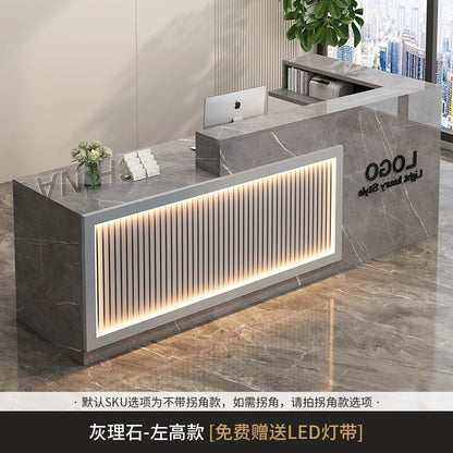 Simple Salon Luxury Reception Desk Decorations Custom Reception Desk Beauty Mostrador Recepción Commercial Office...
