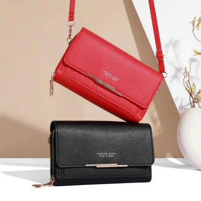 2024 New Women's Wallet Korean Multifunctional Shoulder Bag Mid-length Clutch Coin Purse