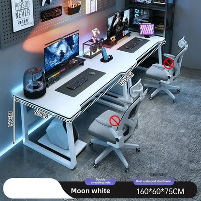 Modern Double Computer Desks Home Desktop E-sports Gaming Table Bedroom Simple Desk Student Study Tables Office Furniture EE Z - Kimlud