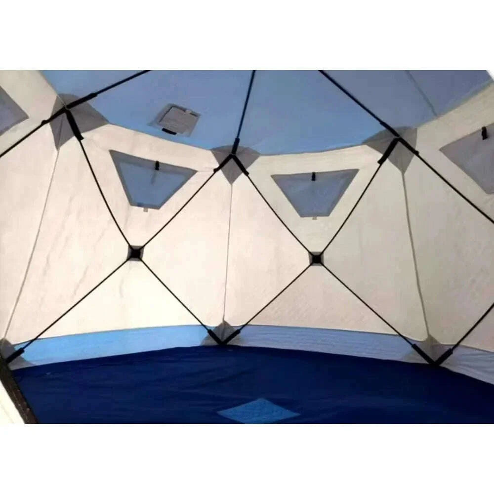 Outdoor Hexagon mobile sauna hub tent portable  cube hiking insulated ice fishingpersowinter camping hot tent