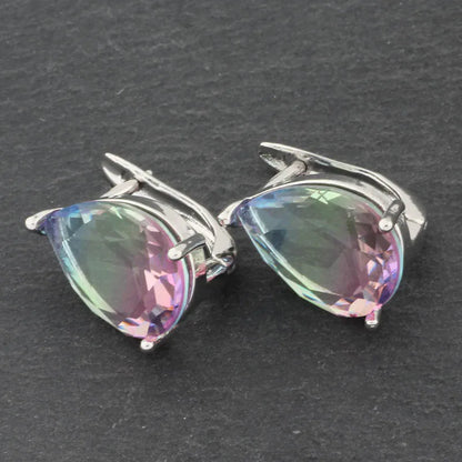 New 2022 Luxury For Wedding Drop Earrings For Women Fine 585 Rose Gold Color Water Drop Long Dangle Earrings Fashion Jewelry