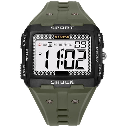 Digital Wristwatch Men's Sports Electronic Watch Waterproof Luminous Large Screen Watch Fashion Casual Students Wristwatch
