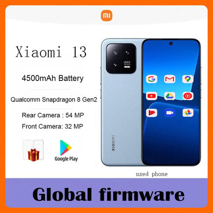 Global firmware Original Xiaomi 13 5G Smartphone 6.36 inches HyperOS 2.0 4500mAh IP68 2400x1080px used phone - Kimlud