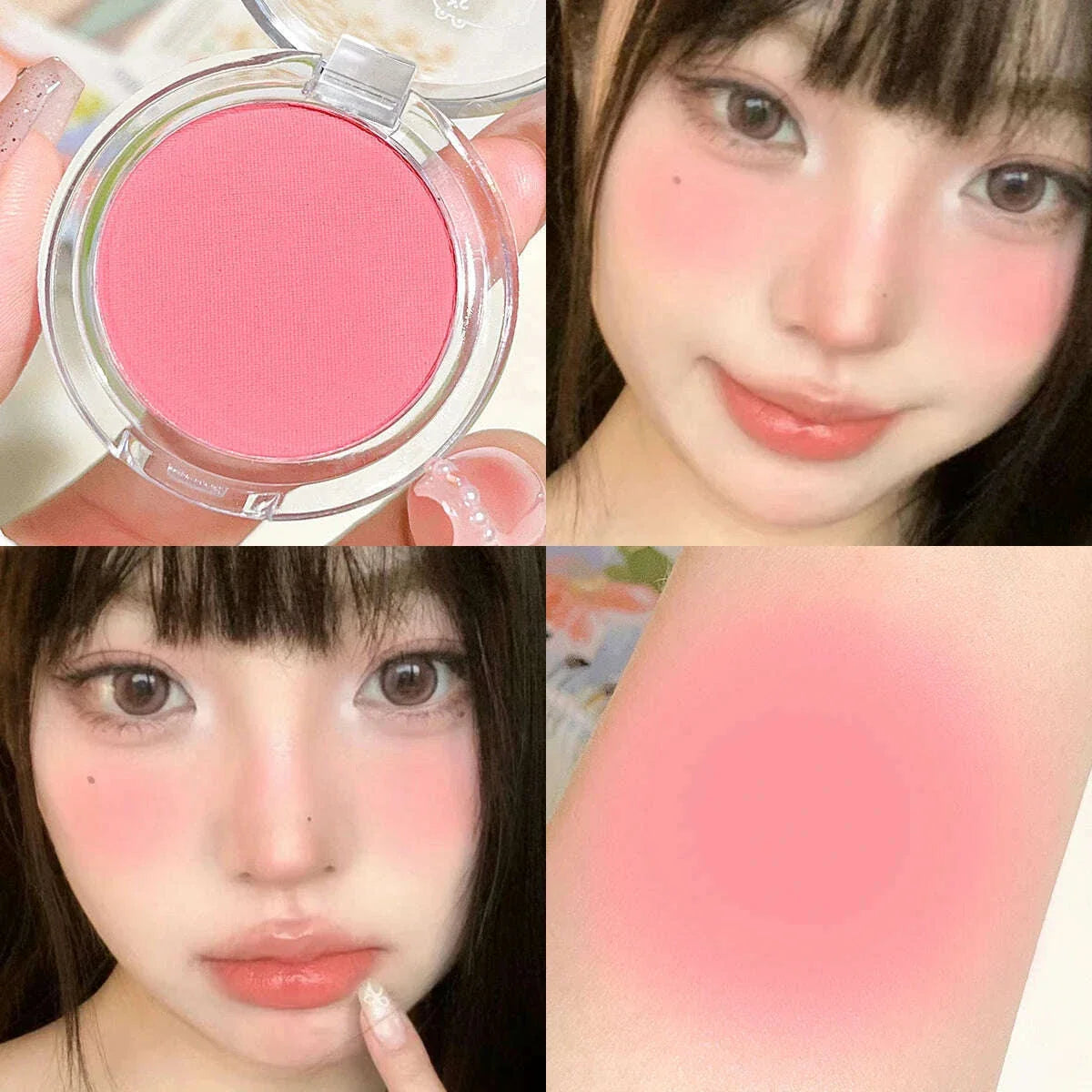 HISYI monochrome blush whitening matte cosmetics vitality girl nude makeup natural smudge monochrome blush plate